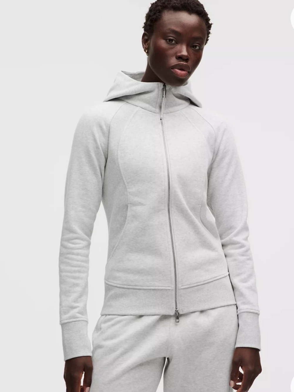 Lululemon Athletica Scuba Evolve Classic Full-Zip Hoodie Heather Gray 8